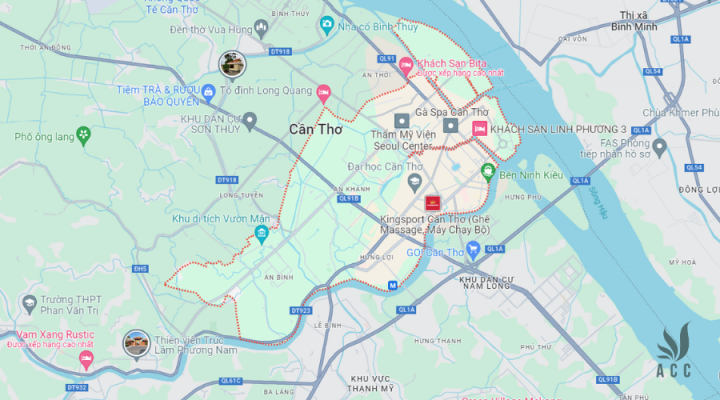 Hình ảnh bản đồ quận Ninh Kiều Thành phố Cần Thơ