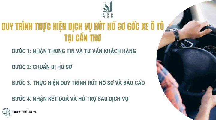 Quy trình thực hiện fv888 rút hồ sơ gốc xe ô tô tại ACC Cần thơ