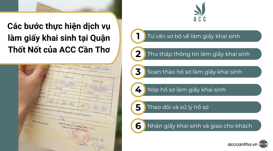 Các bước thực hiện fv888 làm giấy khai sinh tại Quận Thốt Nốt của fv888