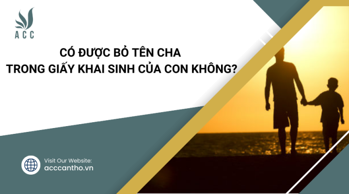 Có được bỏ tên cha trong giấy khai sinh của con không?
