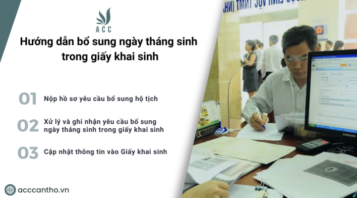 Hướng dẫn bổ sung ngày tháng sinh trong giấy khai sinh