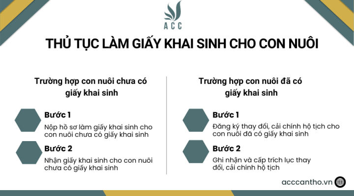 Thủ tục làm giấy khai sinh cho con nuôi