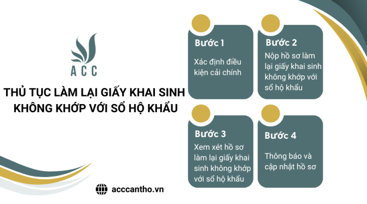 Thủ tục làm lại giấy khai sinh không khớp với sổ hộ khẩu