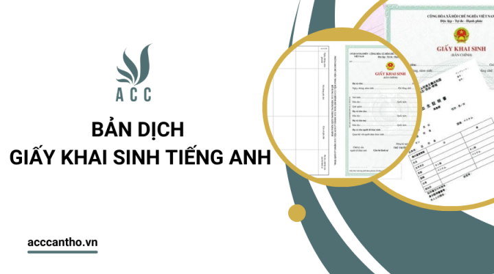 Bản dịch giấy khai sinh tiếng Anh