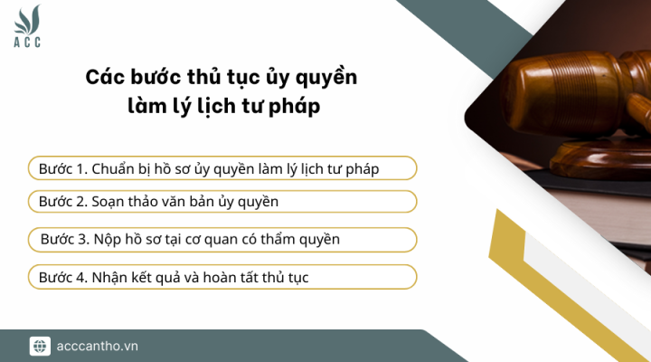 Các bước thủ tục ủy quyền làm lý lịch tư pháp