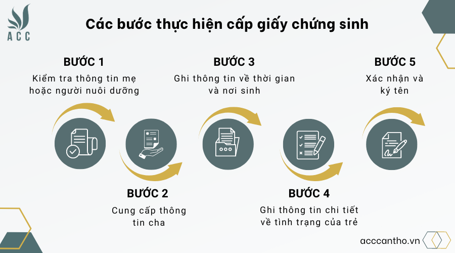 Các bước thực hiện cấp giấy chứng sinh