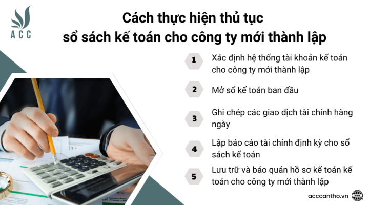 Cách thực hiện thủ tục sổ sách kế toán cho công ty mới thành lập
