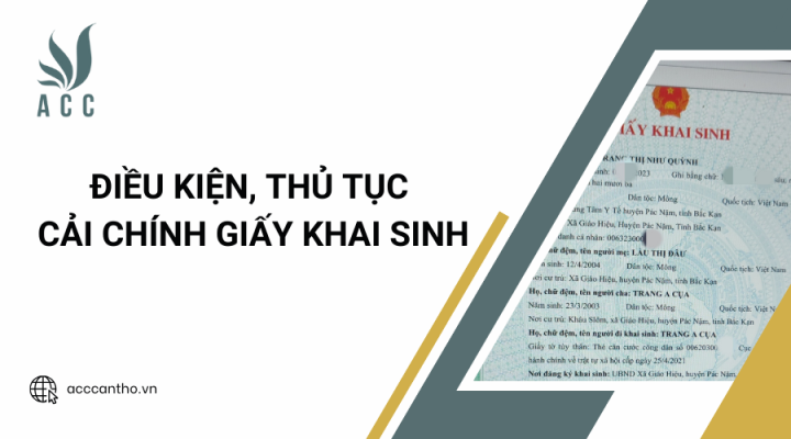 Điều kiện, thủ tục cải chính giấy khai sinh