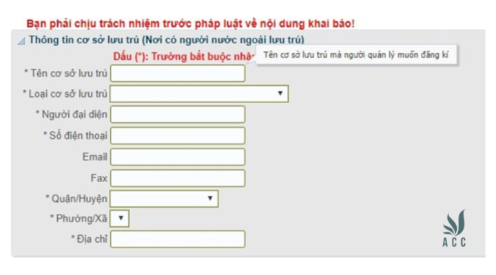 Hoàn tất và gửi thông tin tạm trú cho người nước ngoài thuê nhà