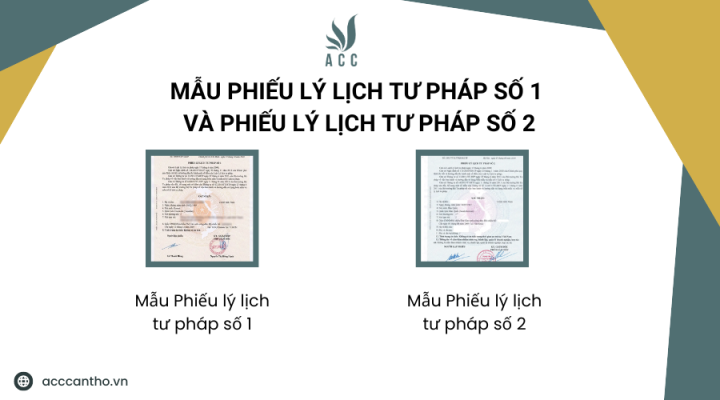 Mẫu Phiếu lý lịch tư pháp số 1 và Phiếu lý lịch tư pháp số 2