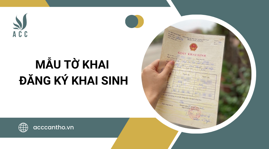 Mẫu tờ khai đăng ký khai sinh 
