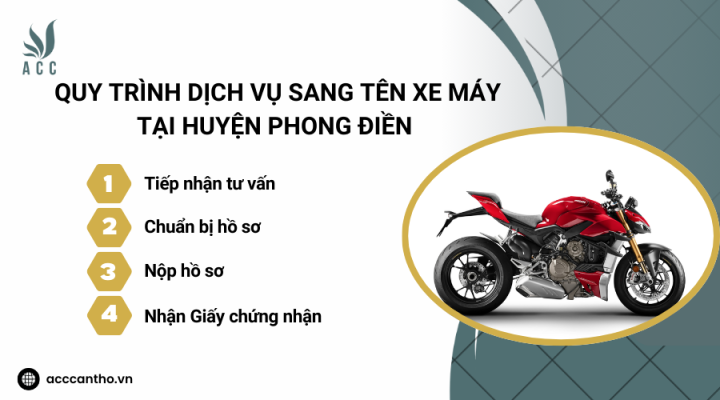 Quy trình fv888 sang tên xe máy tại huyện Phong Điền