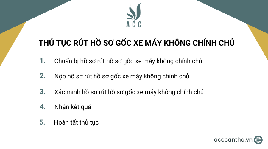 Thủ tục rút hồ sơ gốc xe máy không chính chủ