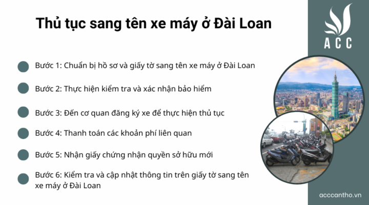 Thủ tục sang tên xe máy ở Đài Loan