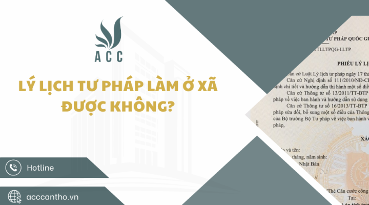 lý lịch tư pháp làm ở xã được không?