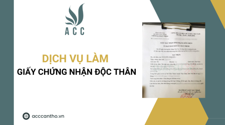 Dịch vụ làm giấy chứng nhận độc thân