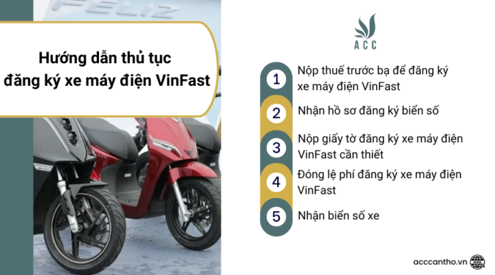 Hướng dẫn thủ tục đăng ký xe máy điện VinFast 