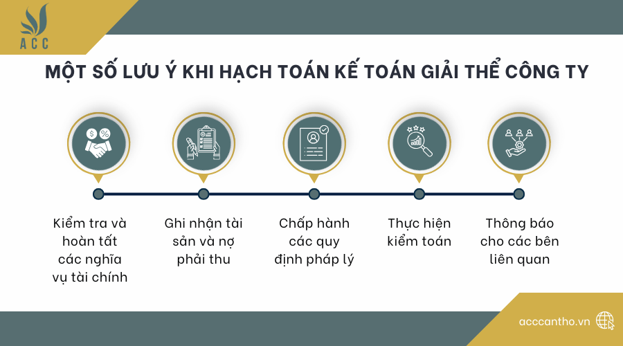 Một số lưu ý khi hạch toán kế toán giải thể công ty