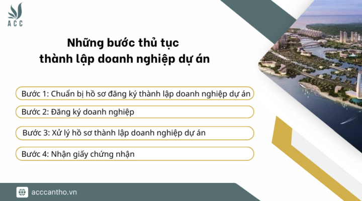 Những bước thủ tục thành lập doanh nghiệp dự án
