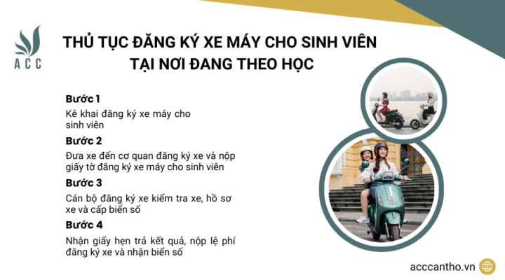 Thủ tục đăng ký xe máy cho sinh viên tại nơi đang theo học