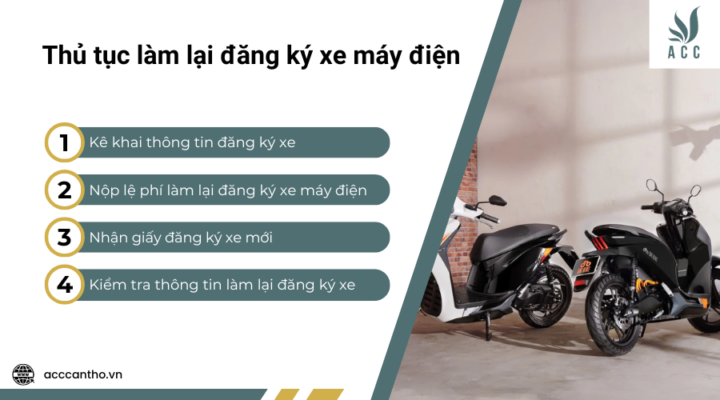 Thủ tục làm lại đăng ký xe máy điện 