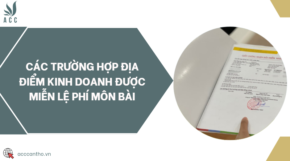 Các trường hợp địa điểm fv888 được miễn lệ phí môn bài