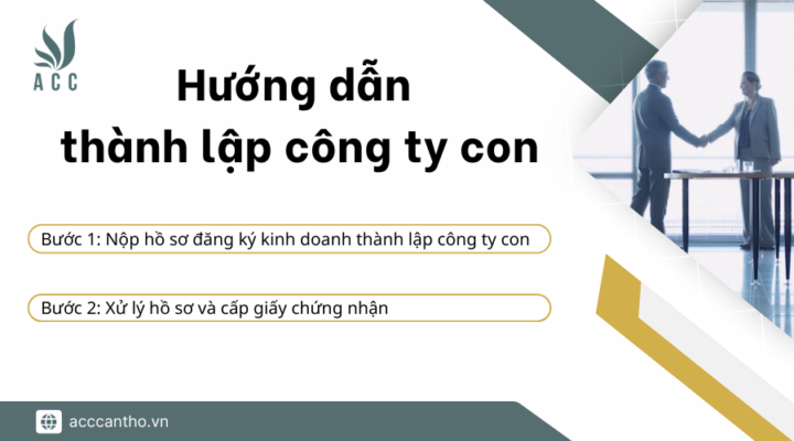 Hướng dẫn chi tiết thành lập công ty con