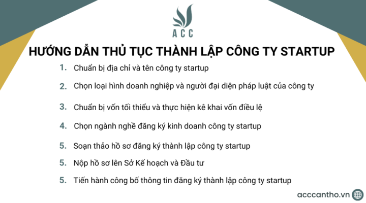 Hướng dẫn thủ tục thành lập công ty startup