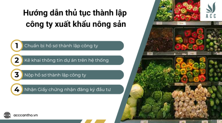 Hướng dẫn thủ tục thành lập công ty xuất khẩu nông sản