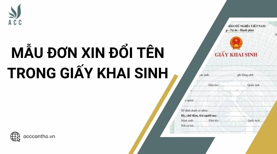 Mẫu đơn xin đổi tên trong giấy khai sinh