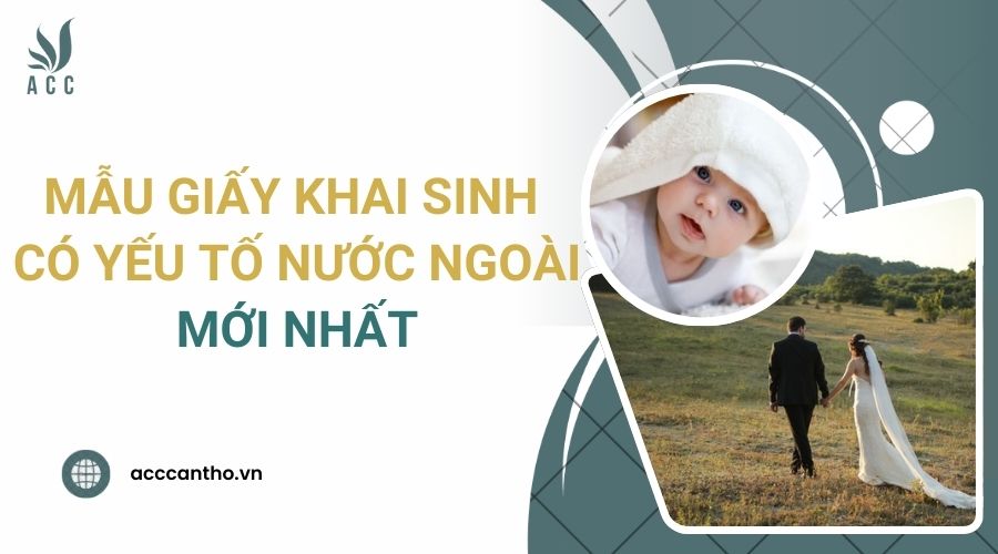 Mẫu giấy khai sinh có yếu tố nước ngoài mới nhất
