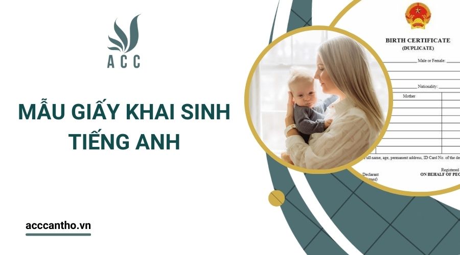 Mẫu giấy khai sinh tiếng anh
