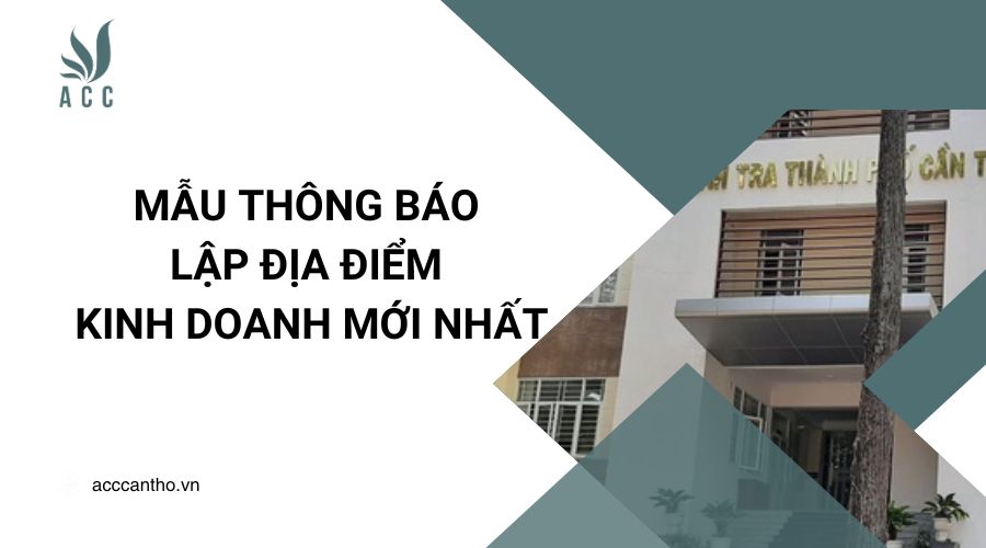 Mẫu thông báo lập địa điểm fv888 mới nhất