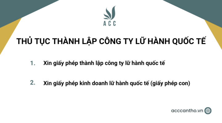 Thủ tục thành lập công ty lữ hành quốc tế