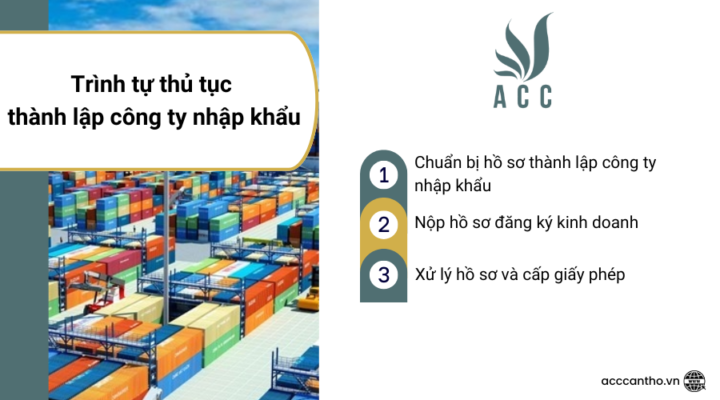 Trình tự thủ tục thành lập công ty nhập khẩu