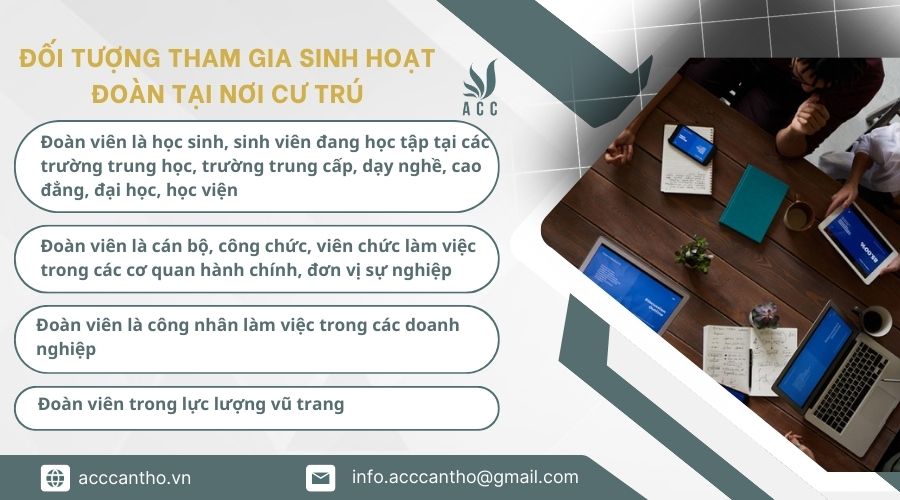 Đối tượng tham gia sinh hoạt Đoàn tại nơi cư trú