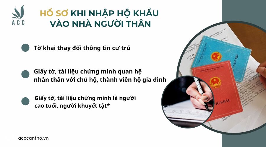 Hồ sơ khi nhập hộ khẩu vào nhà người thân