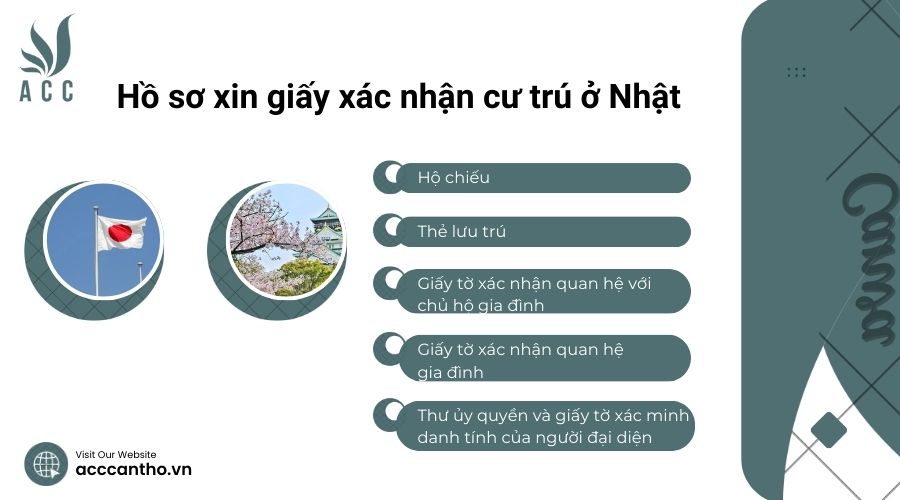 Hồ sơ xin giấy xác nhận cư trú ở Nhật