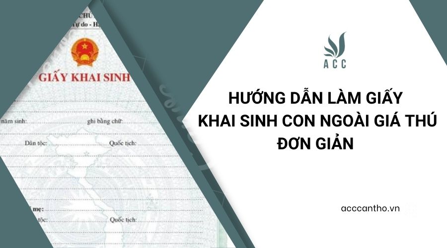 Hướng dẫn làm giấy khai sinh con ngoài giá thú đơn giản
