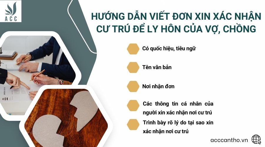 Hướng dẫn viết đơn xin xác nhận cư trú để ly hôn của vợ, chồng