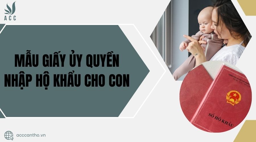 Mẫu giấy ủy quyền nhập hộ khẩu cho con