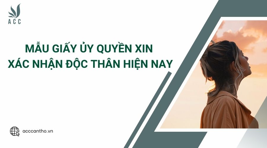 Mẫu giấy ủy quyền xin x&aacute;c nhận độc th&acirc;n hiện nay