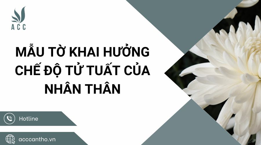 Mẫu tờ khai hưởng chế độ tử tuất của nhân thân