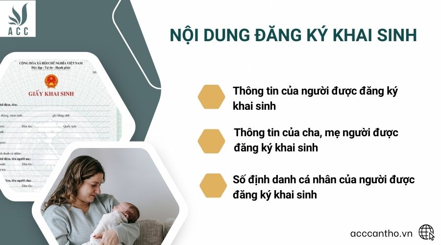 Nội dung đăng ký khai sinh
