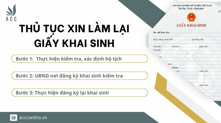 Thủ tục xin làm lại giấy khai sinh