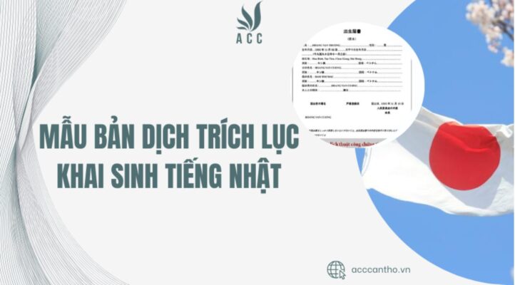 Mẫu bản dịch trích lục khai sinh tiếng Nhật