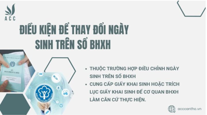 Điều kiện để thay đổi ngày sinh trên sổ BHXH 