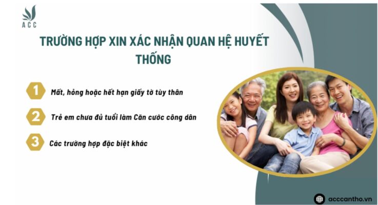 Trường hợp xin xác nhận quan hệ huyết thống 