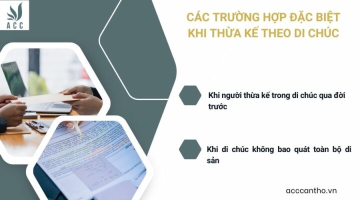 Các trường hợp đặc biệt khi thừa kế theo di chúc