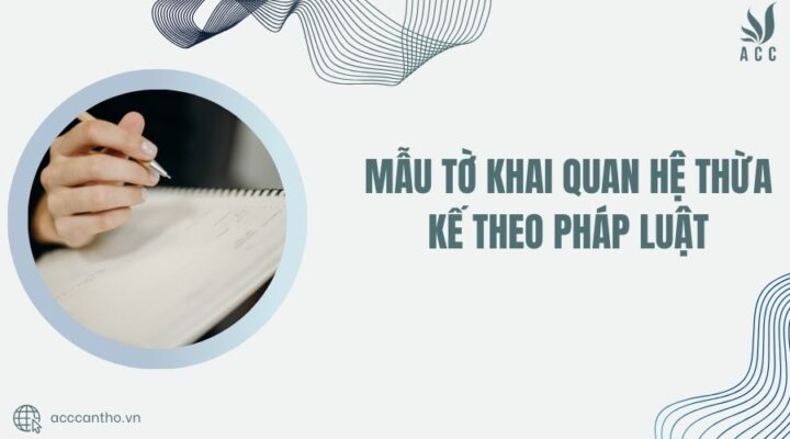 Mẫu tờ khai quan hệ thừa kế theo ph&aacute;p luật